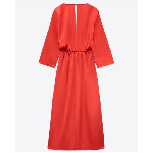 Zara knotted satin effect dress - Picture 8 of 10